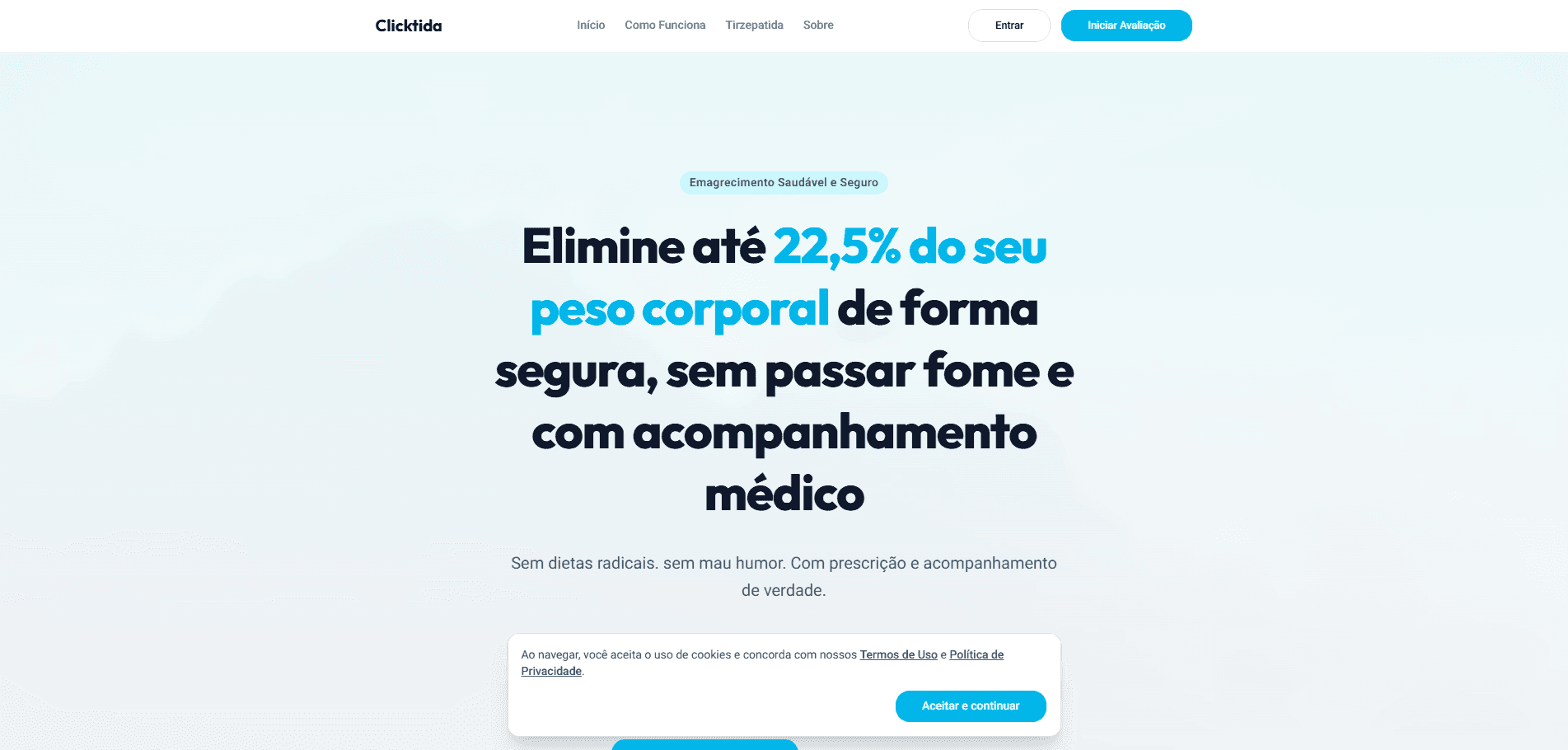 Clicktida: tela 1 de 1